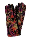 Marcus Adler Flower Print Knit Touchscreen Compatible Gloves In Multi