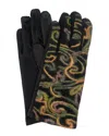 Marcus Adler Swirl Print Touchscreen Compatible Gloves In Multi