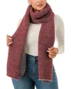 Marcus Adler Two-tone Open Knit Scarf In Red