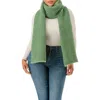Marcus Adler Two-tone Open Knit Scarf In Green