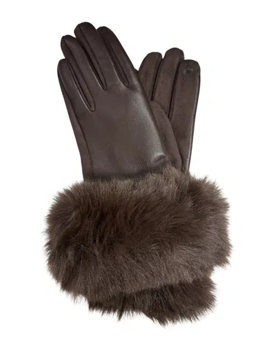 Marcus Adler Vegan Leather Tech Glove In Brown
