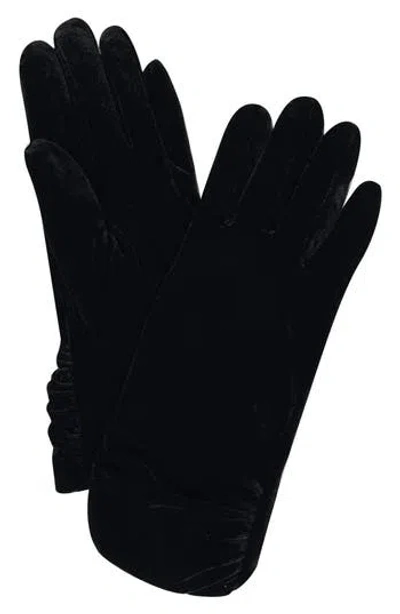 Marcus Adler Velvet Gloves In Black