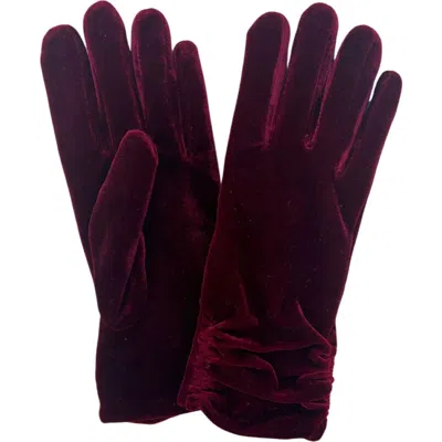 Marcus Adler Velvet Gloves In Red