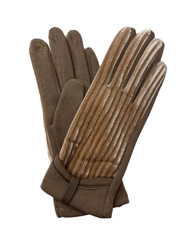 Marcus Adler Velvet Gloves In Gold