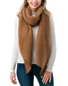 Marcus Adler Women's Solid Scarf With Ribbed Detail In Brown