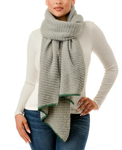 Marcus Adler Whipstitch Scarf In Grey