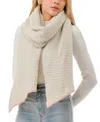 Marcus Adler Whipstitch Scarf In Oatmeal