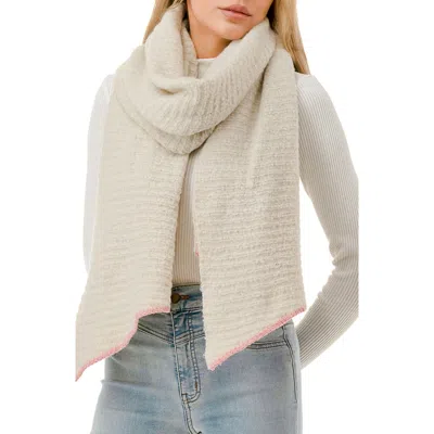 Marcus Adler Whipstitch Textured Scarf In Oatmeal