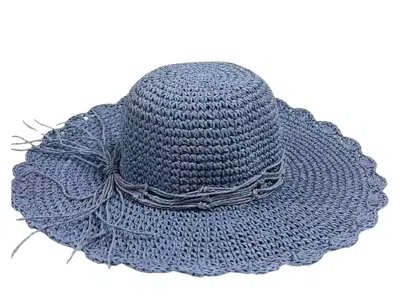 Marcus Adler Wide Brim Straw Sun Hat In Blue