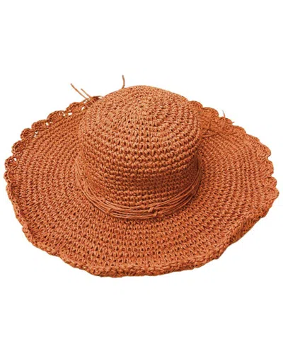 Marcus Adler Wide Brim Straw Sun Hat In Orange