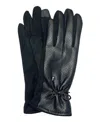 Marcus Adler Women's Bow Faux Leather Touchscreen Glove In Black
