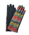 Marcus Adler Women's Chevron Jersey Touchscreen Glove In Brown