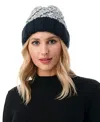 Marcus Adler Women's Chunky Marled Cable Knit Beanie In Black