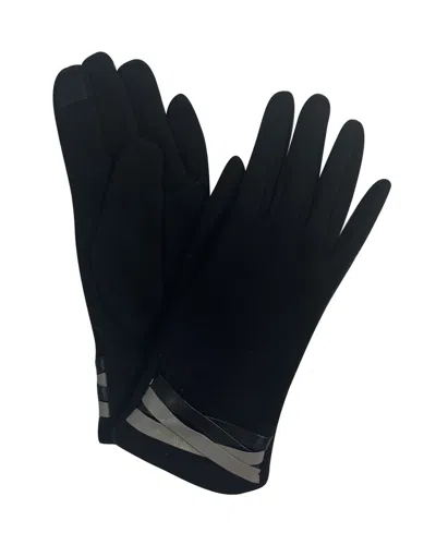 Marcus Adler Women's Criss Cross Jersey Touchscreen Glove In Black