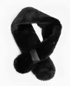 Marcus Adler Women's Faux Fur Pull-through Collar Scarf In Black