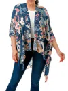 MARCUS ADLER WOMEN'S HIGH LOW FLORAL KIMONO