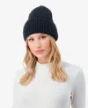 Marcus Adler Women's Lurex Ribbed Knit Cuff Beanie In Black