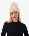 Marcus Adler Women's Lurex Ribbed Knit Cuff Beanie In Ivory