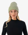 Marcus Adler Women's Lurex Ribbed Knit Cuff Beanie In Sage