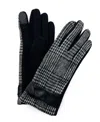 Marcus Adler Plaid Gloves In Black