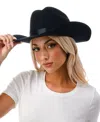 Marcus Adler Women's Short-brim Cowboy Hat With Satin Trim In Black