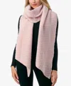 Marcus Adler Women's Solid Scarf With Ribbed Detail In Pink