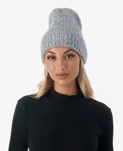 Marcus Adler Women's Stretch Ribbed Knit Cuff Beanie In Blue