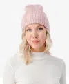 Marcus Adler Women's Stretch Ribbed Knit Cuff Beanie In Pink