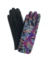 Marcus Adler Women's Swirl Print Jersey Touchscreen Glove In Plum