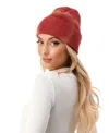 Marcus Adler Women's Tie Dye Cuff Ribbed Knit Beanie In Rust