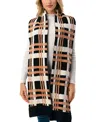 Marcus Adler Women's Ultra Soft & Cozy Plaid Scarf In Black