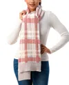 Marcus Adler Women's Ultra Soft & Cozy Plaid Scarf In Blush