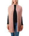 Marcus Adler Women's Ultra Soft Ribbed Solid Scarf In Blush