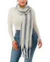 Marcus Adler Stripe Woven Fringe Scarf In Multi