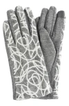 Marcus Adler Yarn Patterned Touchscreen Gloves In Grey