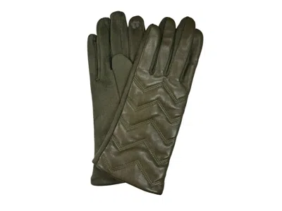 Marcus Adler Zig Zag Gloves In Olive Green