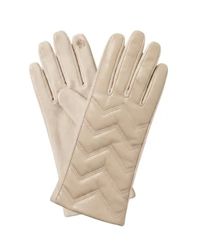 Marcus Adler Zig Zig Leather Glove In Bone
