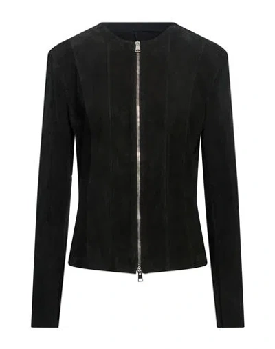 Marcus Woman Jacket Black Size 10 Leather