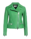 Marcus Woman Jacket Green Size 10 Leather