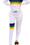 Mardi Gras Creations Tie Waist Pants In White