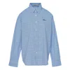Mardi Mercredi Check-pattern Logo-embroidered Shirt In Blue