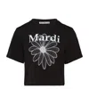 Mardi Mercredi Cropped Basic T-shirt Flowermardi In Black