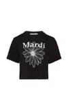 Mardi Mercredi Cropped Basic T-shirt Flowermardi In Black