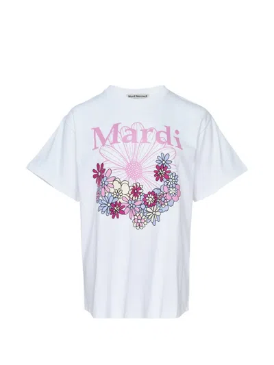 Mardi Mercredi Flowermardi Jardin T-shirt In White