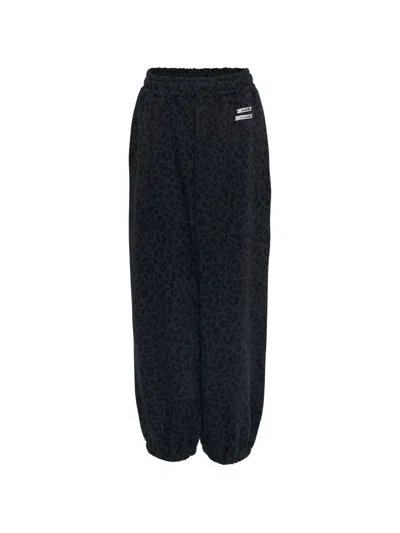 Mardi Mercredi Leopard-print Track Pants In Black