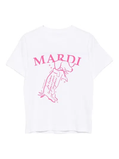 Mardi Mercredi Les Petites Kids' Ddanji Printed T-shirt In White