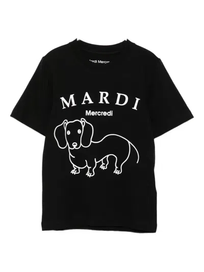 Mardi Mercredi Les Petites Kids' Ddanji T-shirt In Black