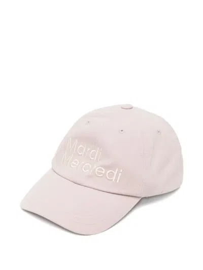 Mardi Mercredi Les Petites Kids' Embroidered-logo Cotton Cap In Neutral