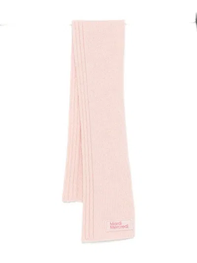 Mardi Mercredi Les Petites Kids' Logo-appliqué Wool Scarf In Neutral