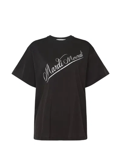 Mardi Mercredi Logo-print T-shirt In Black